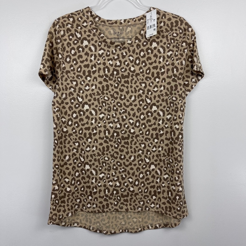 Zoe +‎ Live Animal Print T-Shirt NWT